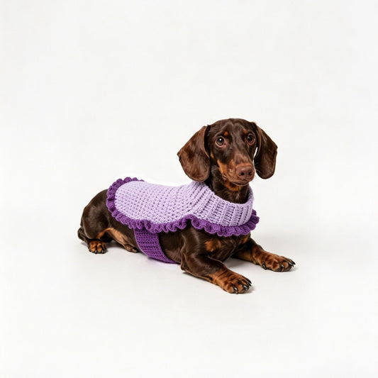 pet crochet vest DIY kit in Berry Purple, pet wear | mojioo