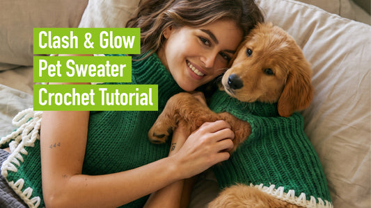 Clash & Glow Pet Sweater Crochet Tutorial Cover