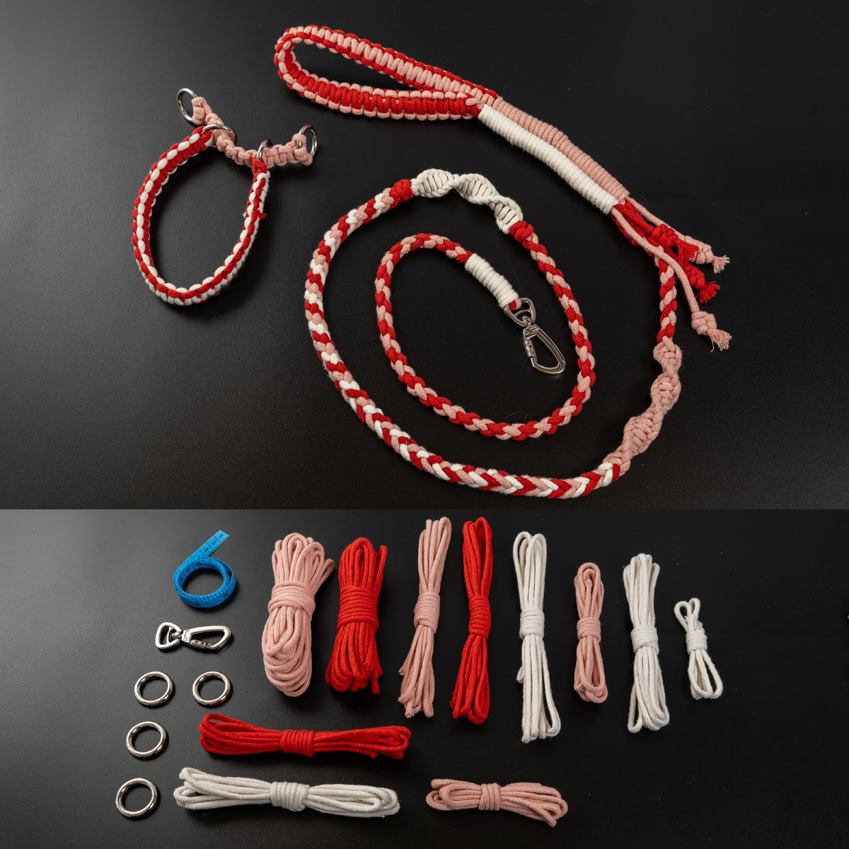 Shoulder Loop Mixed-Knot 3-Color Leash Kit