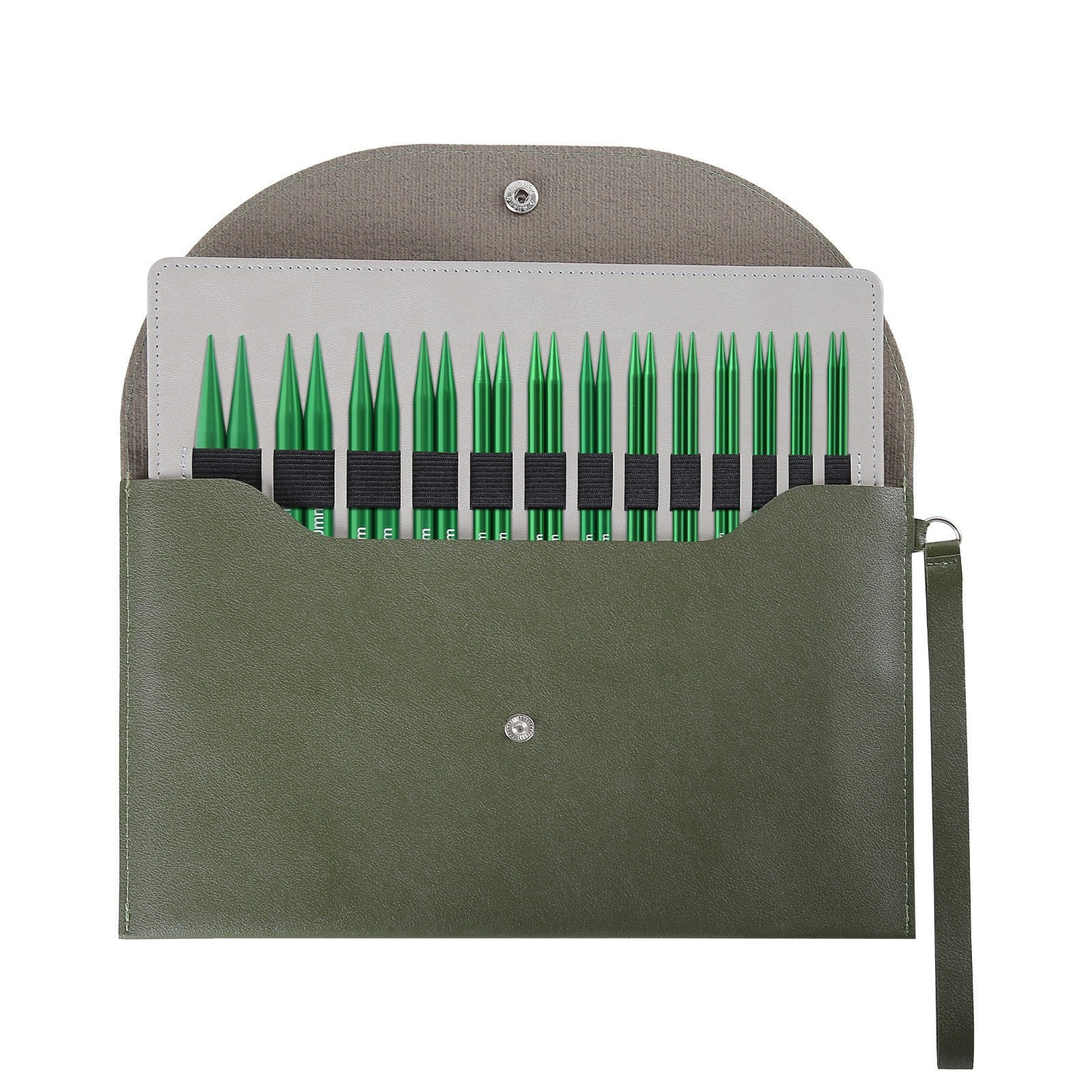 Interchangeable Circular Knitting Needles Case - Green
