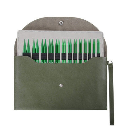 Interchangeable Circular Knitting Needles Case - Green