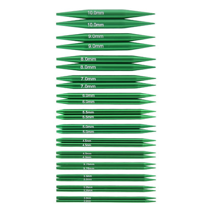 Interchangeable Circular Knitting Needles Tips - Green