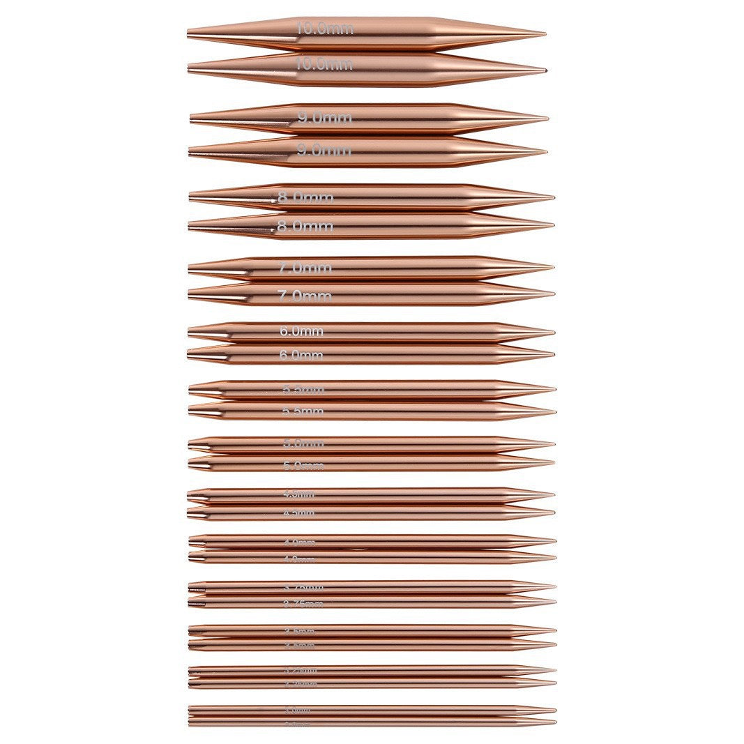Interchangeable Circular Knitting Needles Tips - Rose Gold