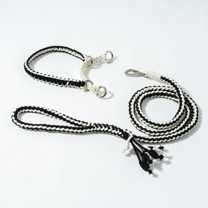 Black & White Set - Round-Braid Stride Leash Kit