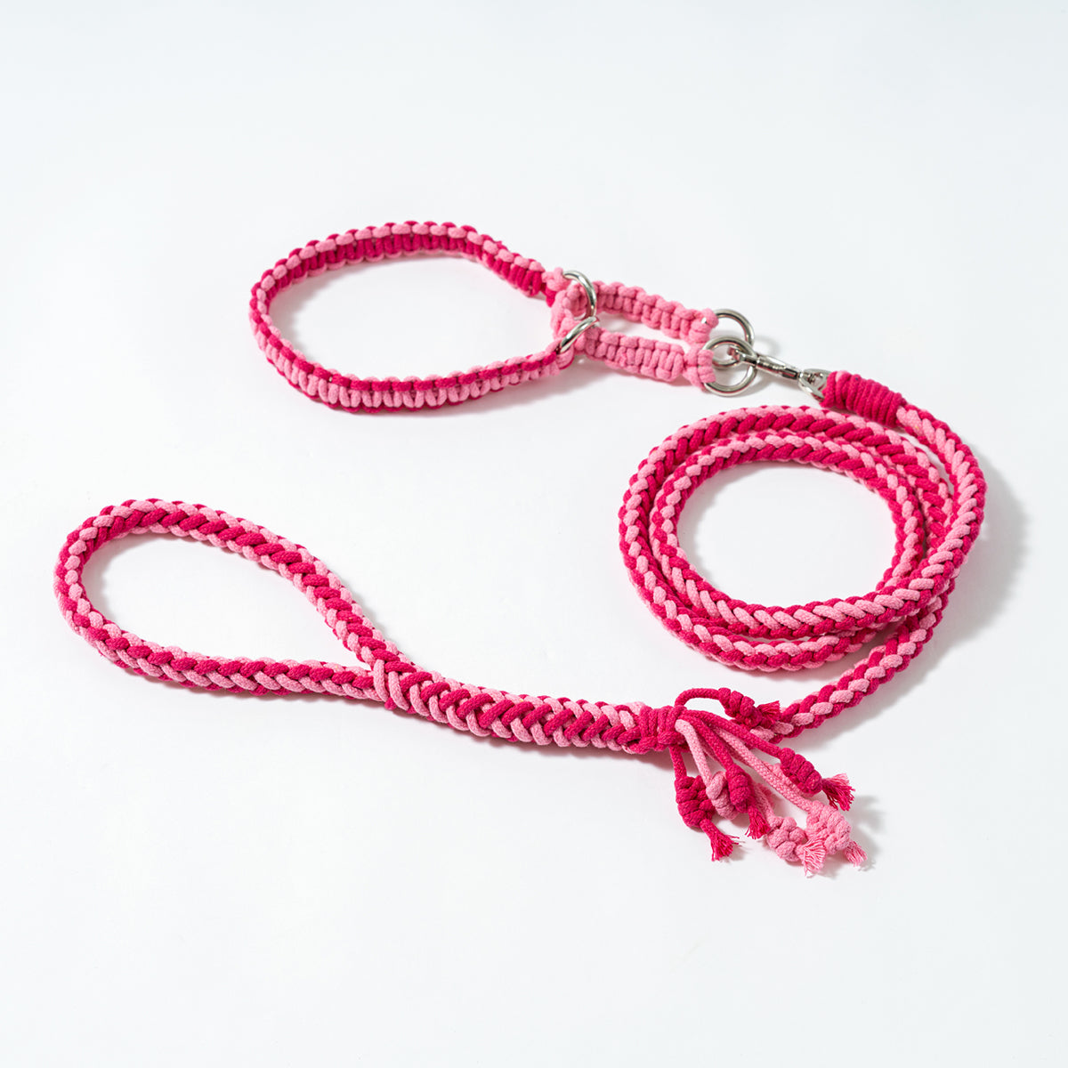 Hot Pink Set - Round-Braid Stride Leash Kit