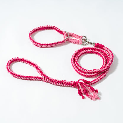 Hot Pink Set - Round-Braid Stride Leash Kit
