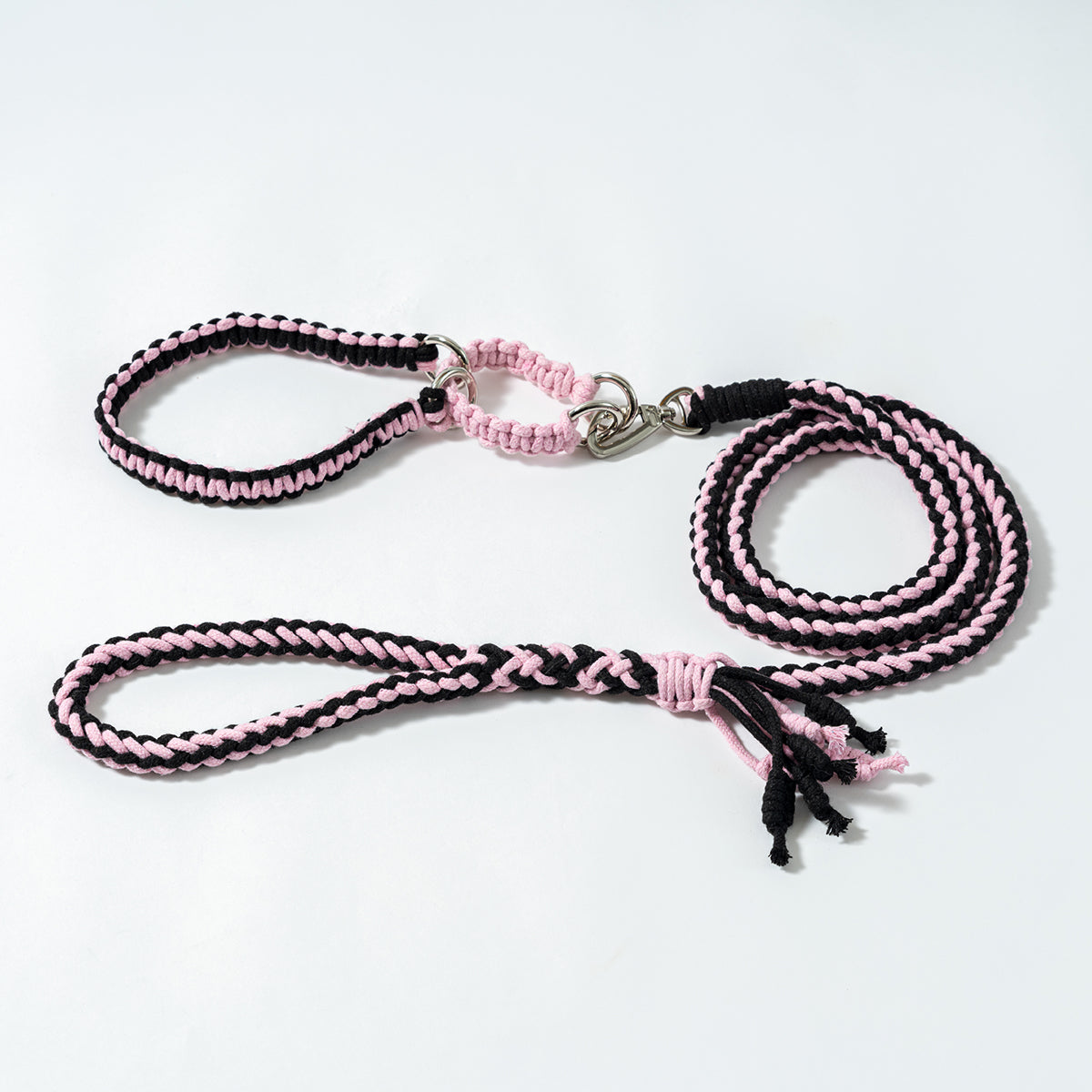 Pink & Black Set - Round-Braid Stride Leash Kit