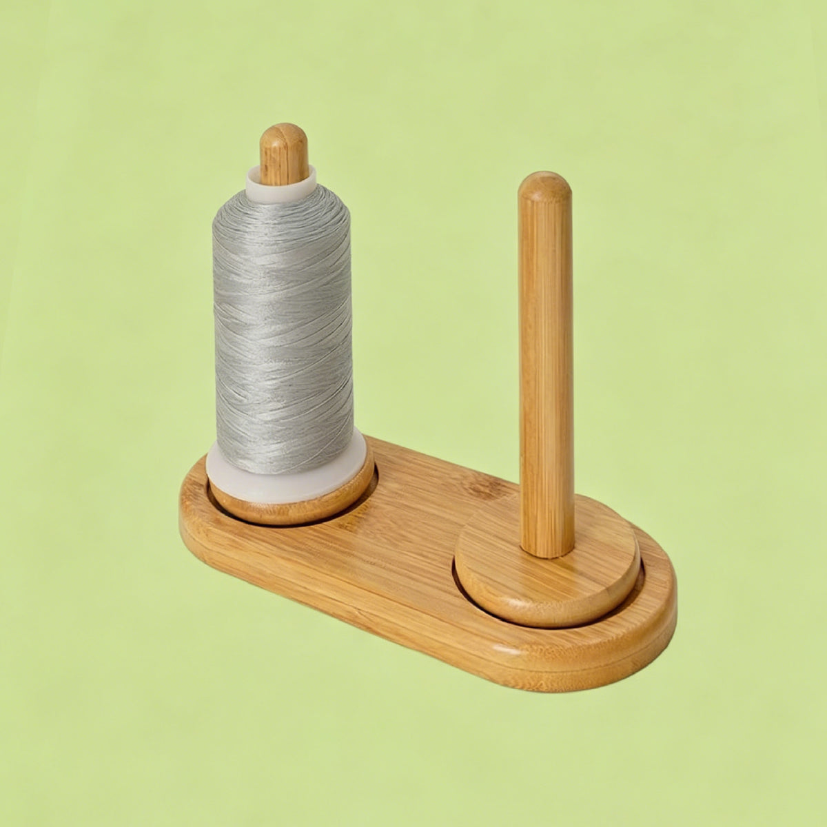 Wooden Spool Rack Double with Thread