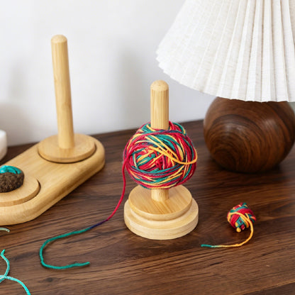 Wooden Spool Rack Lifestyle Closeup
